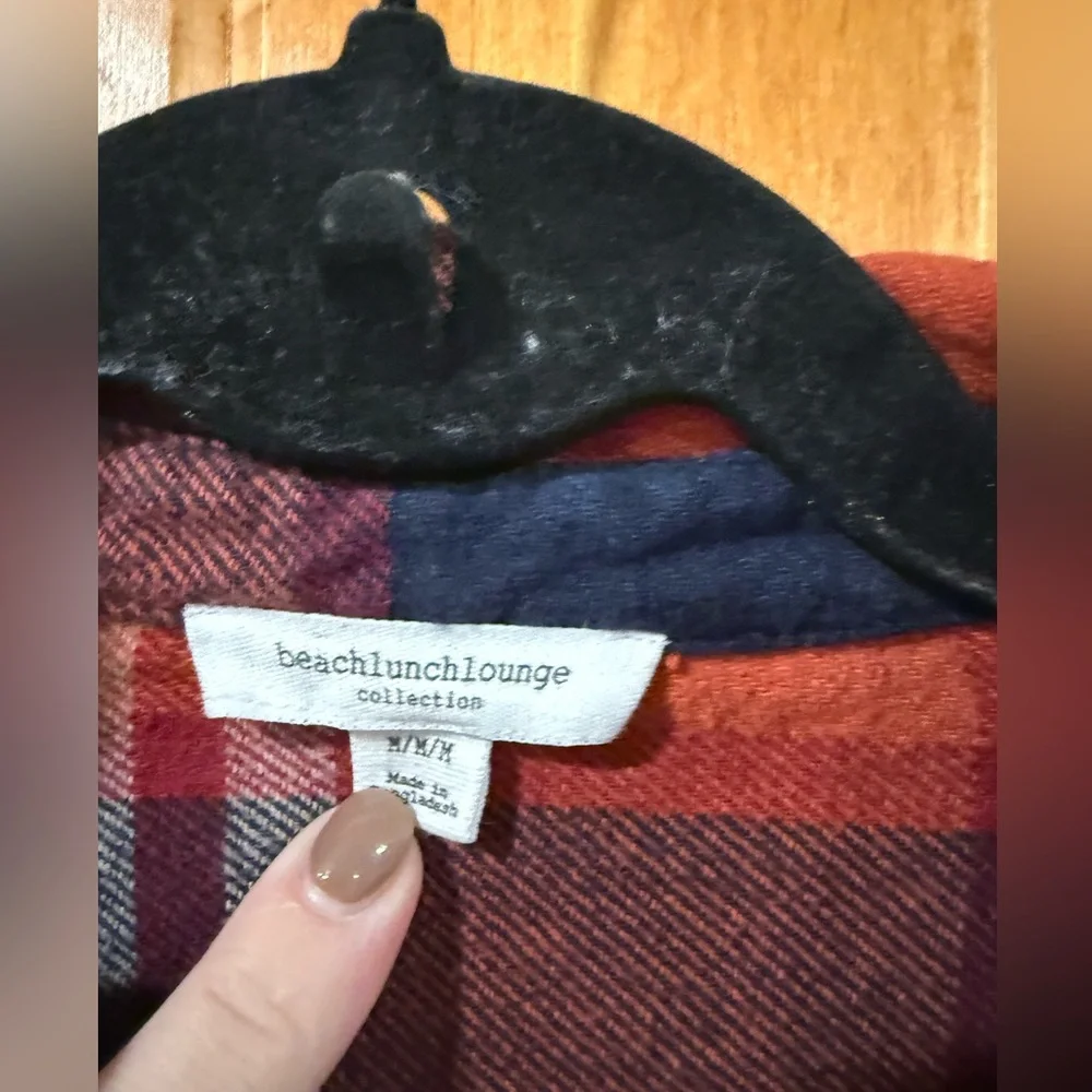 BeachLunchLounge Flannel Shacket - Picture 2 of 3